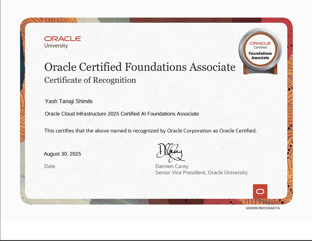 Oracle Certified Foundation Associate